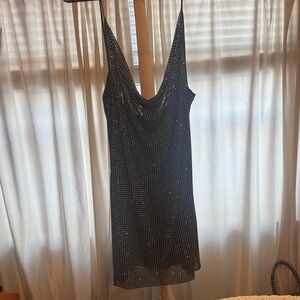 Zara Black and Silver Mini Dress